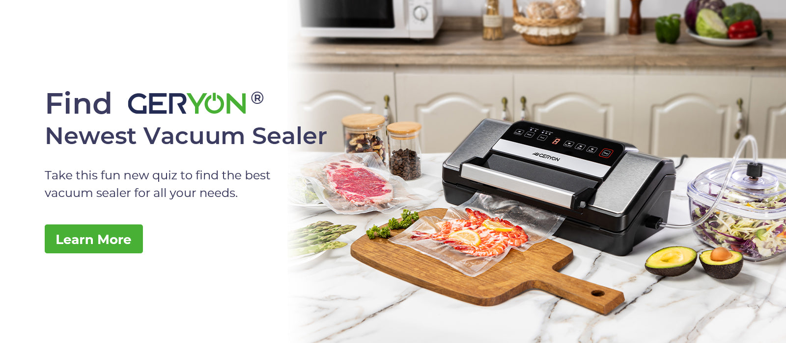 Geryon Kitchen Enjoy Vacuum Sealer to Keep Food Freshness
