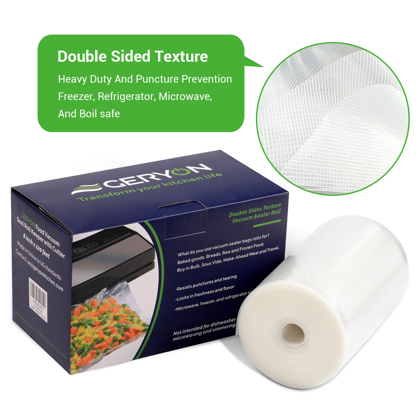 Storage Packaging Bags Vacuum Food Sealer Bags Saver Roll for Kitchen Fresh  Keeping Packing Container Sealing Machine