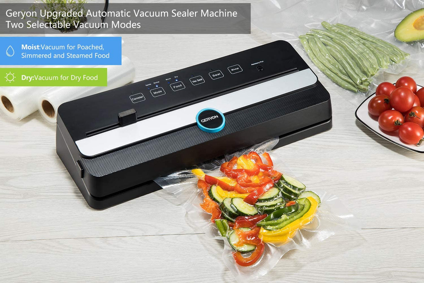 Vacuum Sealer Machine Food Saver Dry Wet Food Automatic Sealer Rolls Sealer  Food