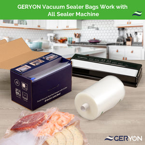 Geryon Vacuum Sealer Rolls 2 Pack 8inch x 16ft