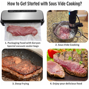 Sous Vide Companion Vac-seal your food in a vacuum bag for sous vide. Cooking food sous vide ensures your food is evenly cooked without all the mess and guesswork that goes into grilling or pan-frying